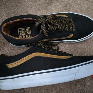 Vans Black and Gold Sneakers Classic Style
